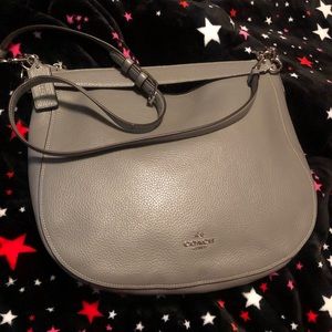 Gray coach bag